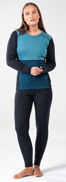 Dámské triko Devold Lauparen Merino 190 Shirt WMN Moon/Ink/Flood GO 245 226 A 313A 25/26