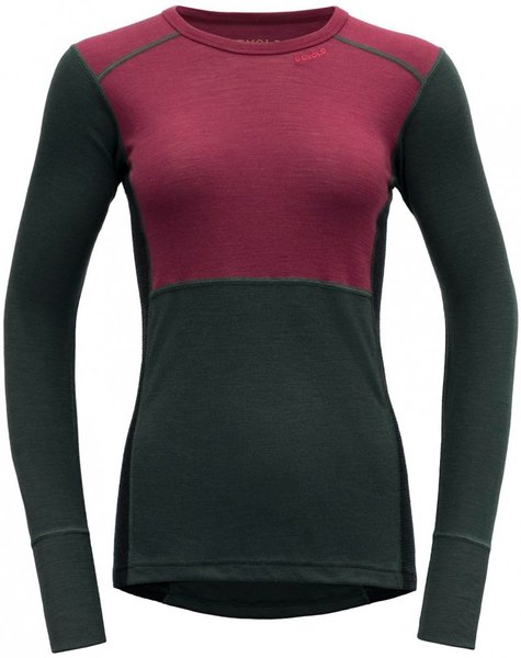 Dámské triko Devold Lauparen Merino 190 Shirt WMN Beetroot/Woods/Ink GO-245-226-A-740A 25/26