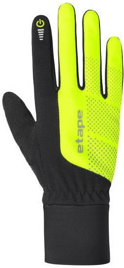 Zateplené rukavice Etape Skin WS+ černá/žlutá fluo 2004761 25/26