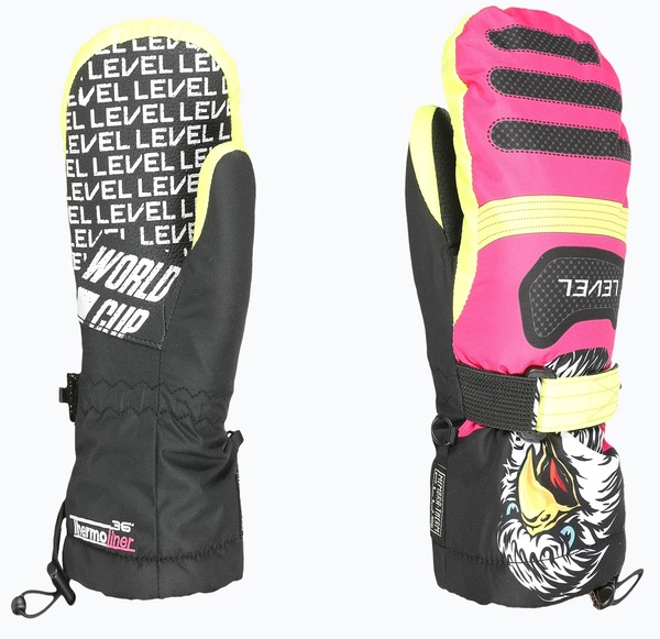Dětské rukavice Level Junior MItt Black/Yellow 4153JM.47 25/26