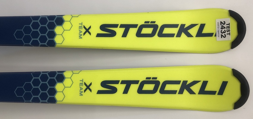 Dětské lyže Stöckli X-Team + L6 GW Demo Yellow/Blue 140 cm (testovací lyže 2432)