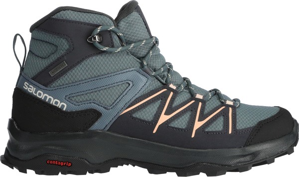 Trekové boty Salomon Daintree MID GTX Gore-tex W Stormy Weather/Ebony/Almond Cream L41678500