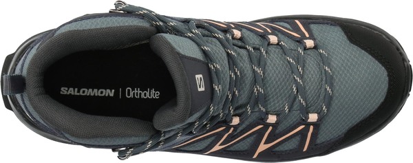 Trekové boty Salomon Daintree MID GTX Gore-tex W Stormy Weather/Ebony/Almond Cream L41678500