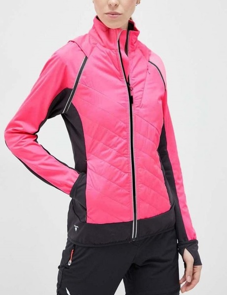 Dámská bunda s odepínacími rukávy  CMP Women's hybrid jacket 30A2276-B351 Pink Fluo 25/26