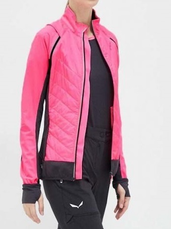 Dámská bunda s odepínacími rukávy  CMP Women's hybrid jacket 30A2276-B351 Pink Fluo 25/26