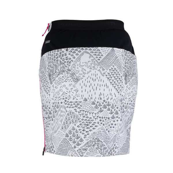 Zateplená skialpová sukně NORTHFINDER Jaraba Polartec® White/Print SU-45603SKP-437