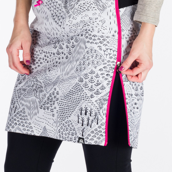 Zateplená skialpová sukně NORTHFINDER Jaraba Polartec® White/Print SU-45603SKP-437