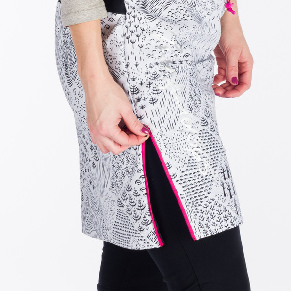 Zateplená skialpová sukně NORTHFINDER Jaraba Polartec® White/Print SU-45603SKP-437