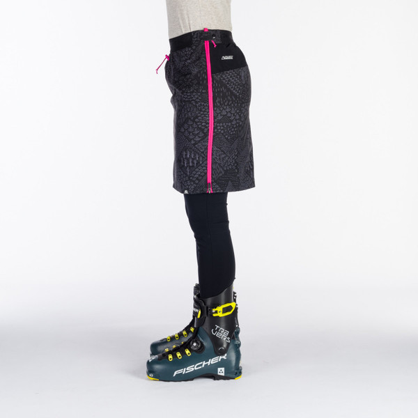 Zateplená skialpová sukně NORTHFINDER Jaraba Polartec® Black/Print SU-45603SKP-384
