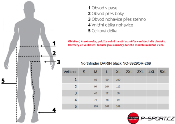 Pánské softshellové kalhoty Northfinder DARIN black NO-3929OR-269 25/26