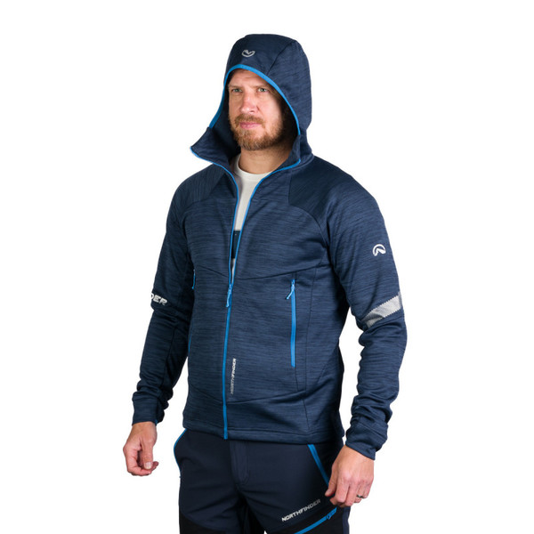 Pánská fleecová mikina s kapucí Northfinder KEVIN Dark Blue MI-MI-3825OR-298 25/26