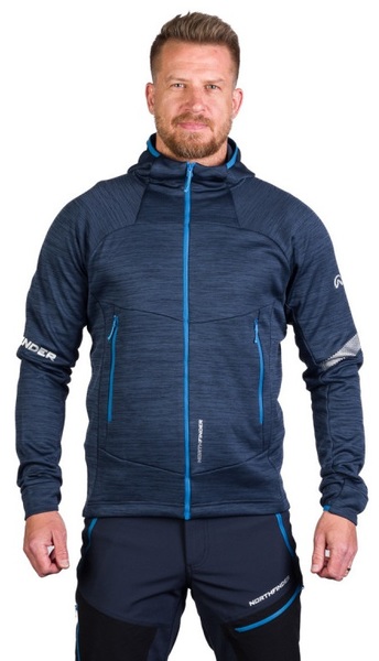 Pánská fleecová mikina s kapucí Northfinder KEVIN Dark Blue MI-MI-3825OR-298 25/26