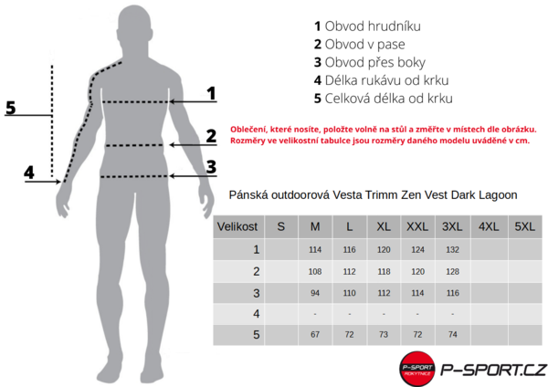 Pánská outdoorová Vesta Trimm Zen Vest Dark Lagoon 25/26