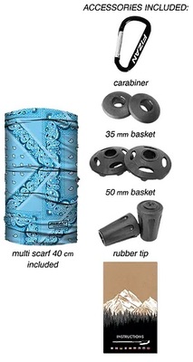 Trekové hole + Multifunkčí šátek FIZAN COMPACT MS Blue 227103 25/26
