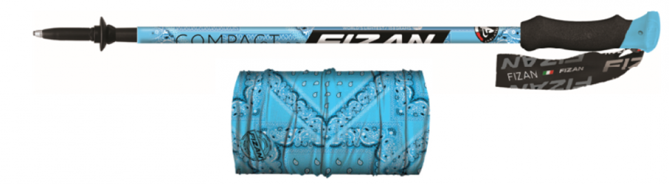 Trekové hole + Multifunkčí šátek FIZAN COMPACT MS Blue 227103 25/26