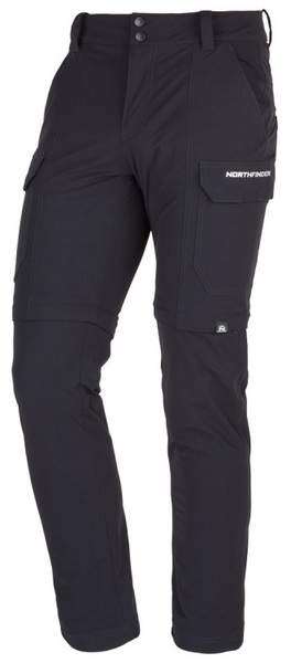 Pánské trekkingové kalhoty 2 v 1 Northfinder Matt Black NO-3934OR-269 25/26