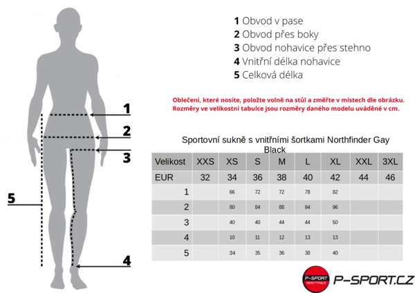 Sportovní sukně s vnitřními šortkami Northfinder Gay Black SU-4615SP-269 25/26