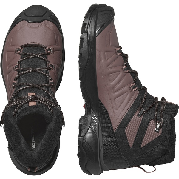 Dámské zimní boty Salomon Snowpilot WP W Black/Peppercorn/Cognac L47585800 25/26