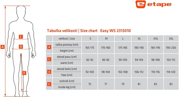Pánské softshellové kalhoty Etape Easy WS 1613010 černá 2313010 25/26