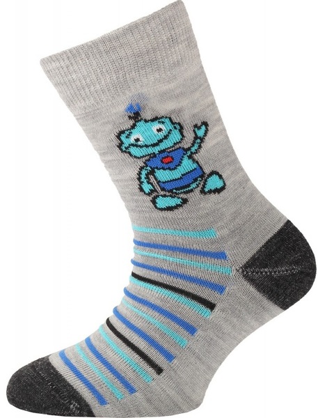 Lasting TJB 800 dětské merino ponožky šedé 25/26
