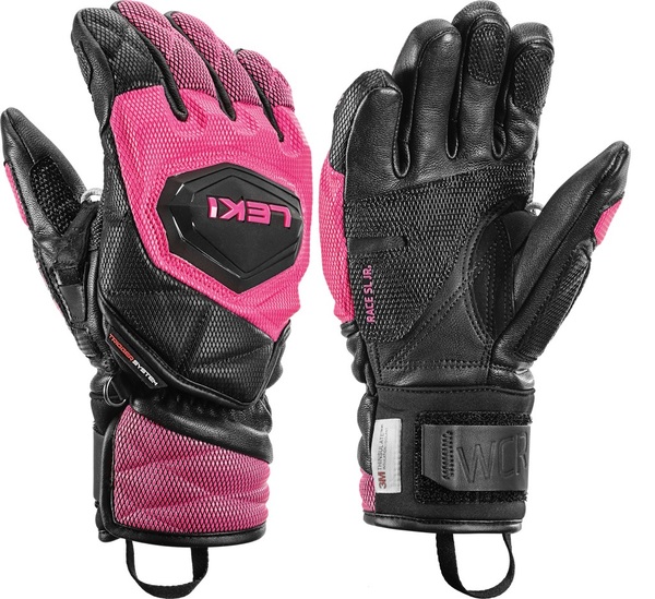 Dětské rukavice Leki WCR Venom 3D Junior (654801702) black/pink 25/26