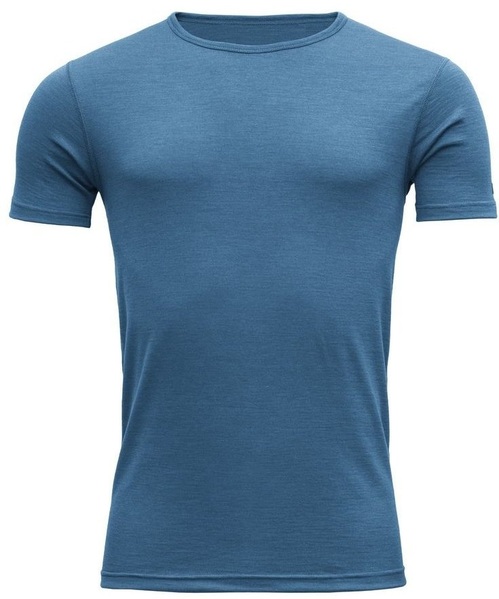 Pánské lehké vlněné triko Devold Breeze Merino 150 T-shirt Man Modrá GO-181-210-A-258A 25/26