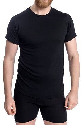 Pánské lehké vlněné triko Devold Breeze Merino 150 T-shirt Man Black GO 180 210 A 950A 25/26