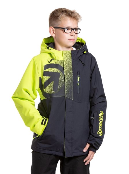 Dětská SNB & SKI bunda Meatfly Bangito Acid Lime/Black 24/25