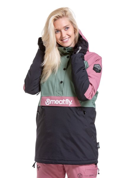 Dámská SNB & SKI bunda Meatfly Aiko Sea Spray/Black 24/25