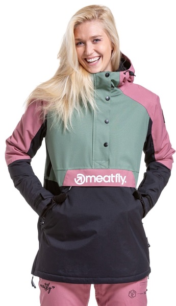 Dámská SNB & SKI bunda Meatfly Aiko Sea Spray/Black 24/25