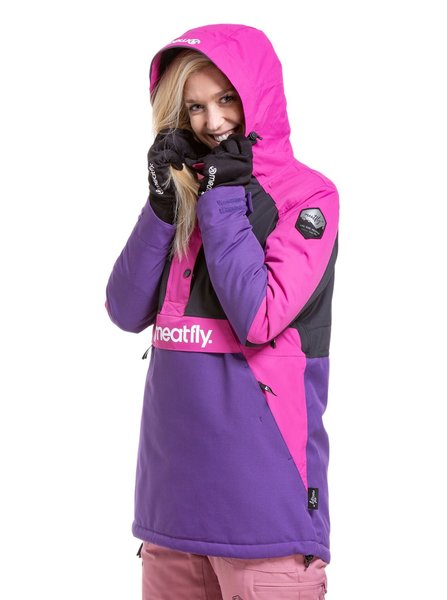 Dámská SNB & SKI bunda Meatfly Aiko Petunia/Black 24/25