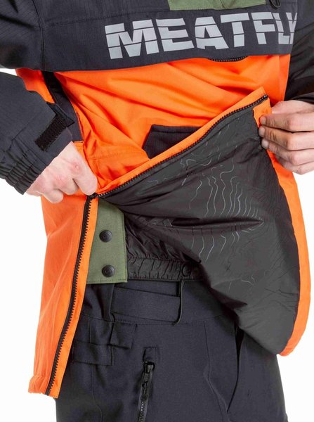 Pánská SNB & SKI bunda Meatfly Zenith Orange/Black 24/25