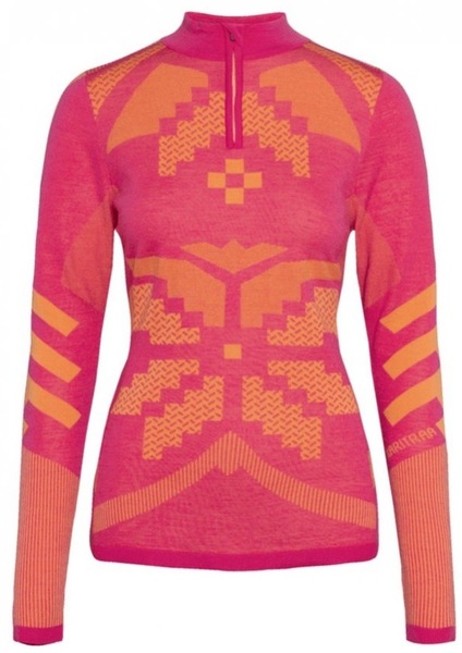 Dámské funkční triko se stojáčkem Kari Traa Faith Hz Merino 623594 Berry Pink 24/25