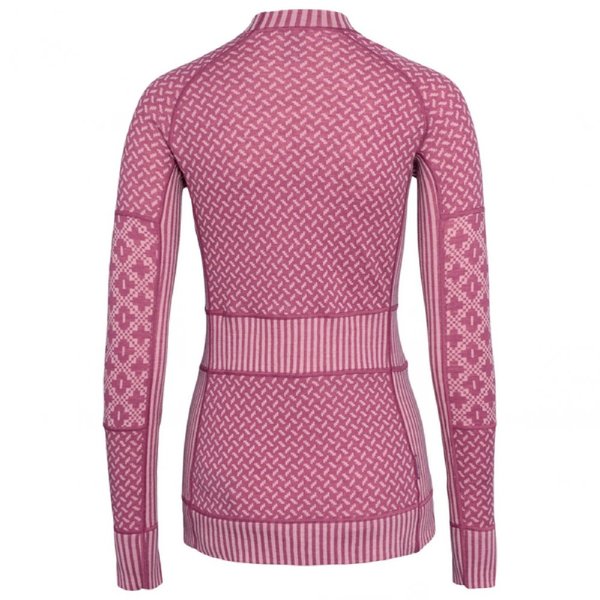 Dámské funkční triko se stojáčkem Kari Traa Smekker Half Zip Baselayer 100% Merino Wool 622681 Plum 24/25