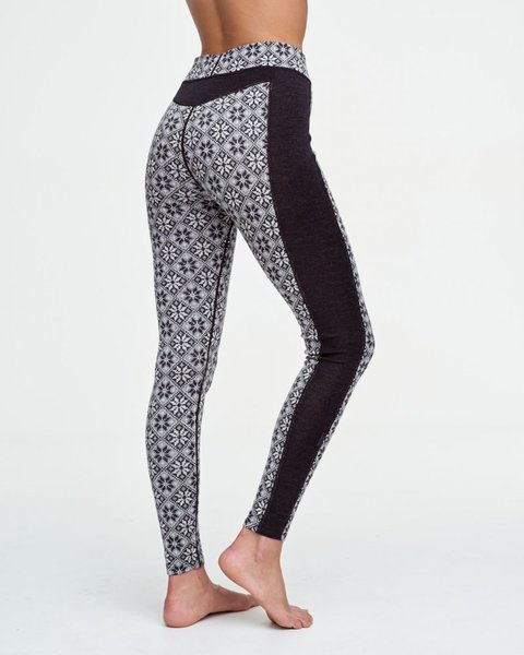 Dámské funkční kalhoty/legíny Kari Traa Rose High Waisted Baselayer Pants 100% Merino Wool 622873 Black 24/25