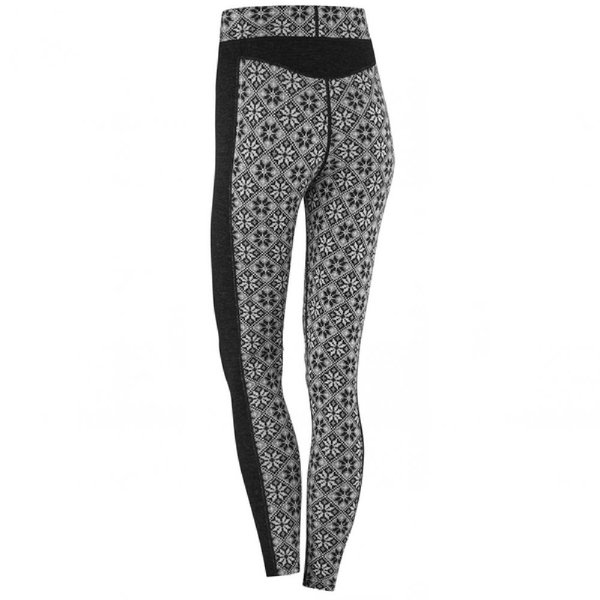 Dámské funkční kalhoty/legíny Kari Traa Rose High Waisted Baselayer Pants 100% Merino Wool 622873 Black 24/25