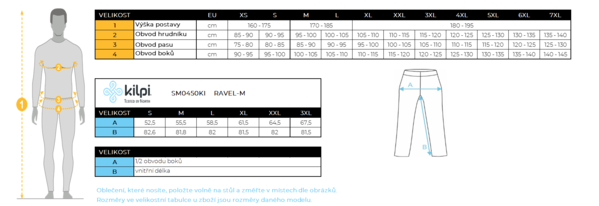 Pánské lyžařské kalhoty Kilpi RAVEL-M Černá SM0450KIBLK 24/25