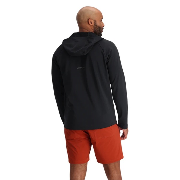 Mikina s kapucí Spyder Gridweb Fleece Hoodie Mens Black 38A031415 25/26