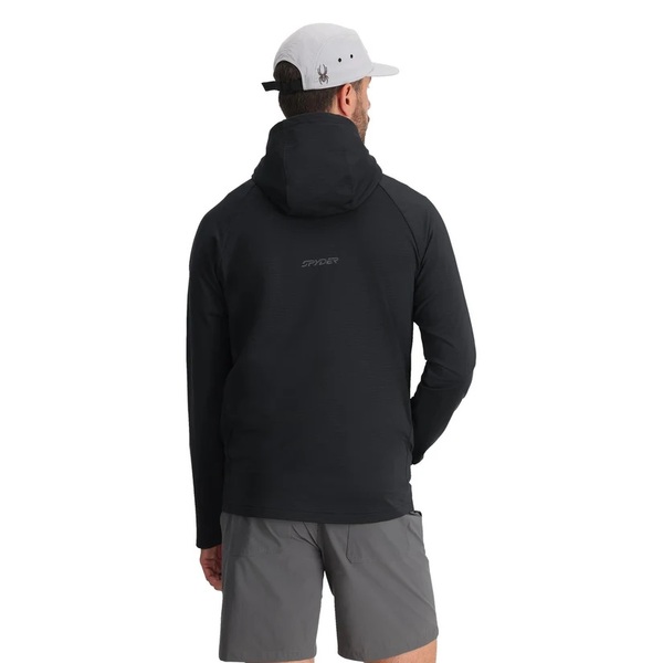 Mikina s kapucí Spyder Gridweb Fleece Hoodie Mens Black 38A031415 25/26