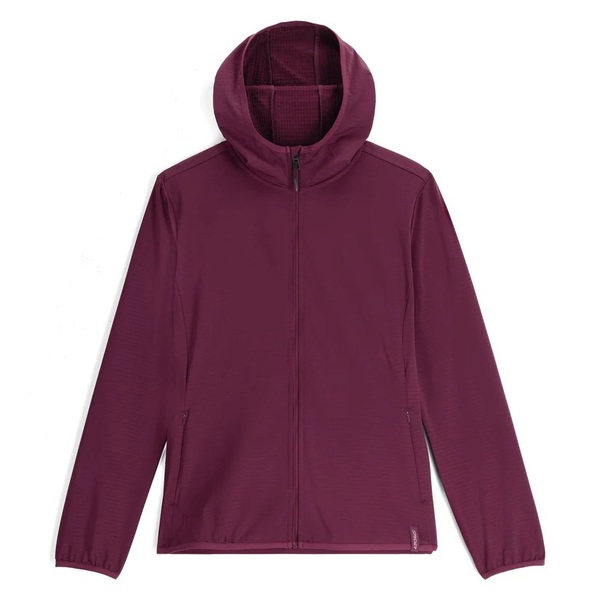 Mikina s kapucí Spyder Gridweb Fleece Hoodie Womens Plum 38B481412 25/26