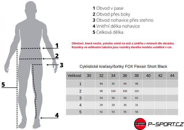 Cyklistické kraťasy/šortky FOX Flexair Short Black 31020-001 25/26