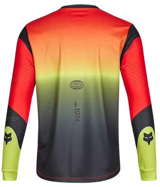Dětský/Juniorský cyklistický dres Fox Yth Ranger Ls Jersey Revise Red/Yellow 33067-080 25/26