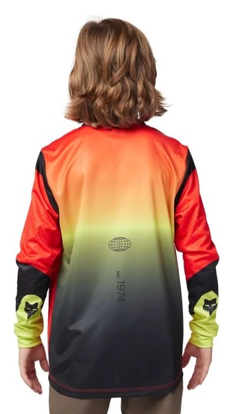 Dětský/Juniorský cyklistický dres Fox Yth Ranger Ls Jersey Revise Red/Yellow 33067-080 25/26