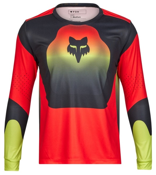 Dětský/Juniorský cyklistický dres Fox Yth Ranger Ls Jersey Revise Red/Yellow 33067-080 25/26