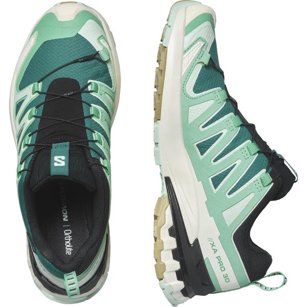 Boty Salomon XA PRO 3D V9 GTX Gote-tex W Deep lake/electric green/vanilla L47583700 25/26