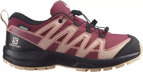 Dětské boty Salomon XA PRO V8 CSWP J Earth Red/Black/Almond Cream 416144 25/26