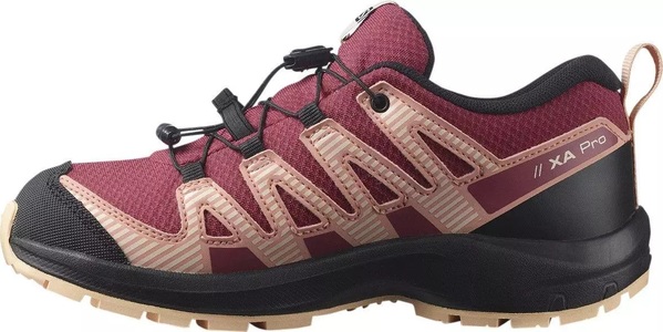 Dětské boty Salomon XA PRO V8 CSWP J Earth Red/Black/Almond Cream 416144 25/26