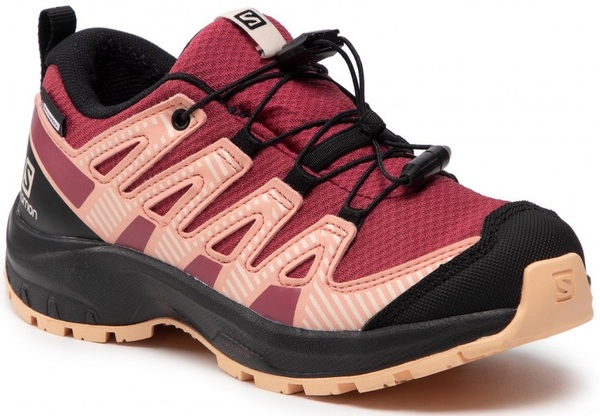 Dětské boty Salomon XA PRO V8 CSWP J Earth Red/Black/Almond Cream 416144 25/26