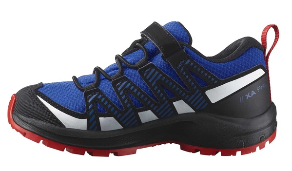 Dětské boty Salomon XA PRO V8 CSWP K Lapis Blue/Black/Fiery Red L47126300 25/26