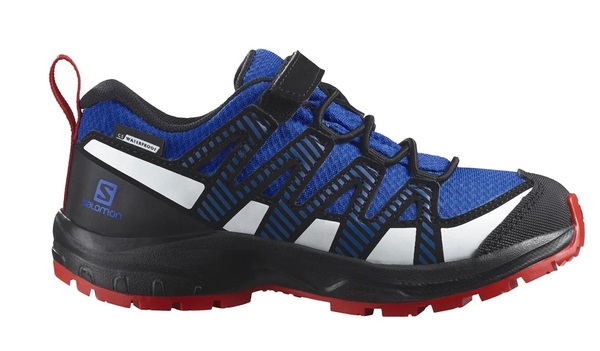 Dětské boty Salomon XA PRO V8 CSWP K Lapis Blue/Black/Fiery Red L47126300 25/26